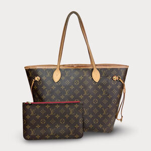 Louis Vuitton Brown Monogram Tote and Pouch